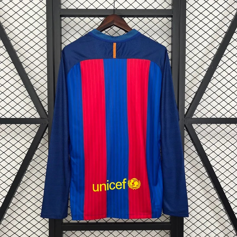Barcelona Manga Larga Local Retro 2014/15 Versión Fan