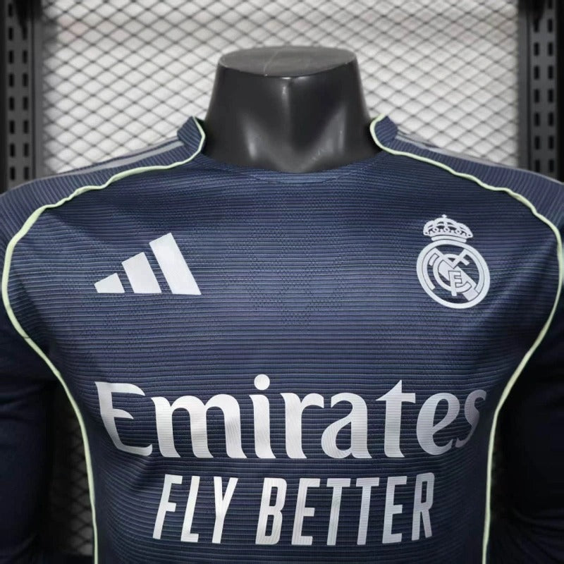 Real Madrid Manga Larga Visita 2025/26 Versión Jugador