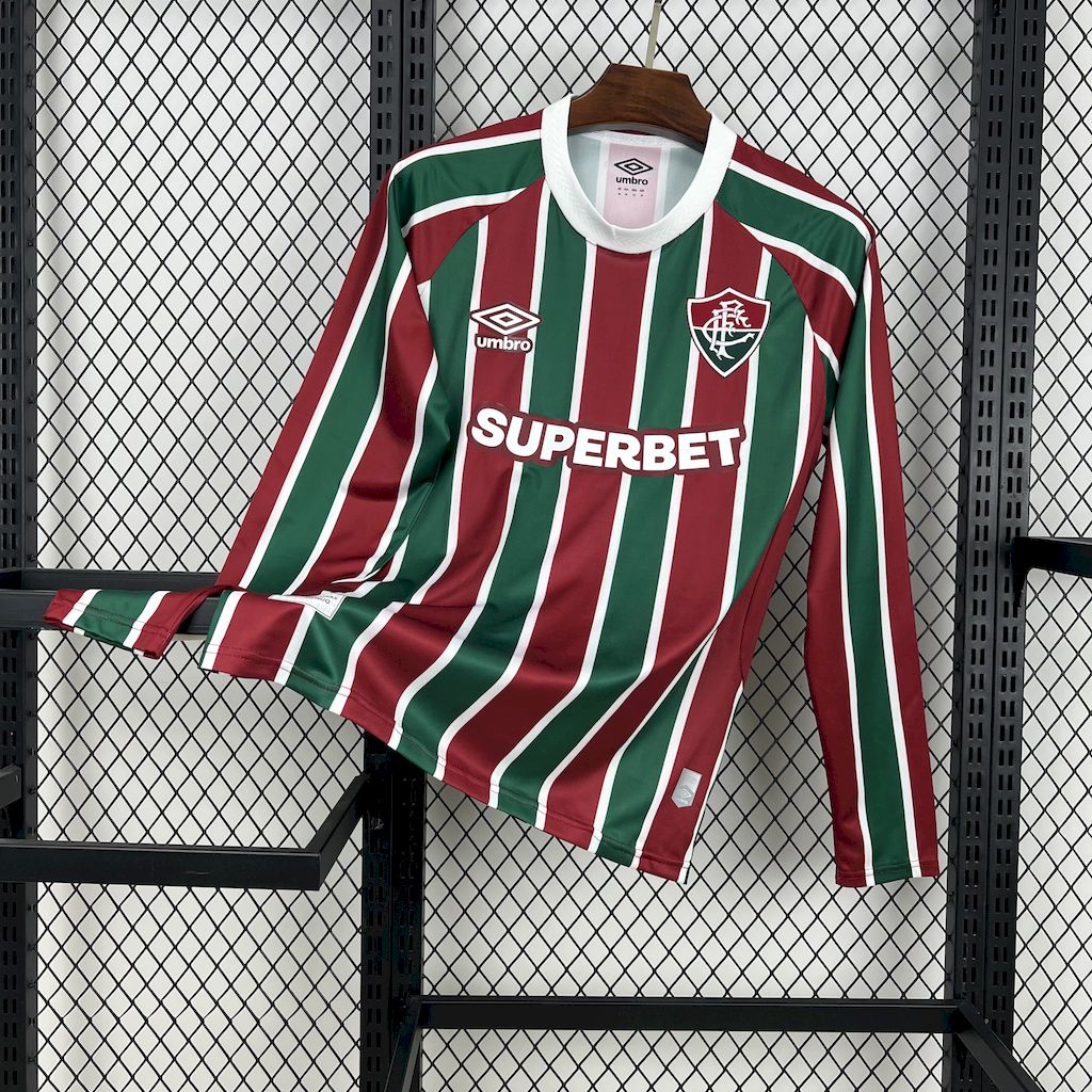 Fluminense Local Manga Larga 2025/26 Versión Fan