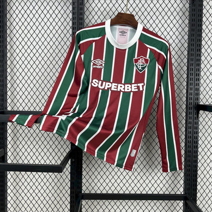 Fluminense Local Manga Larga 2025/26 Versión Fan