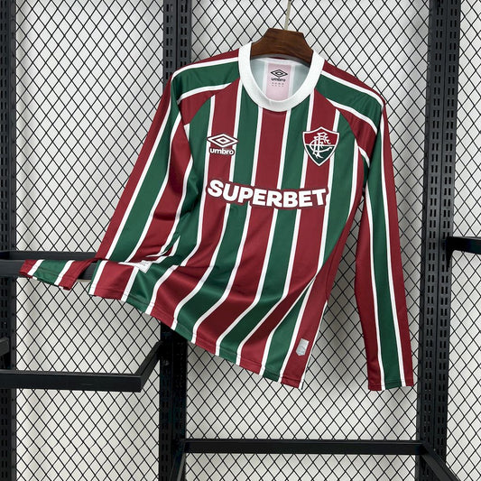 Fluminense Local Manga Larga 2025/26 Versión Fan