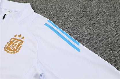 Buzo Completo Argentina Blanco Negro