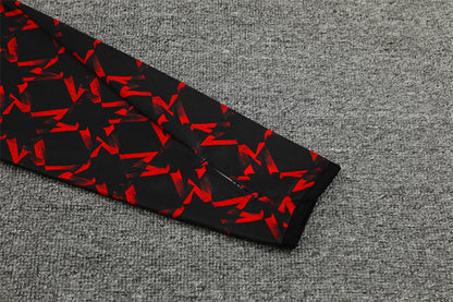 Buzo Completo Manchester United Negro Rojo Detalles