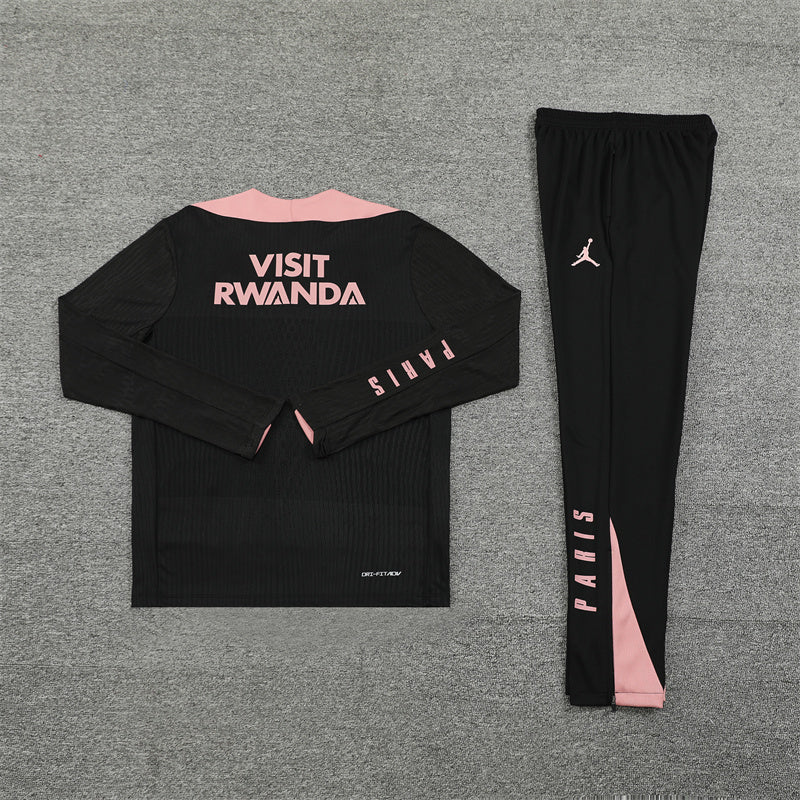 Buzo Completo PSG Negro Rosado Edición Jordan