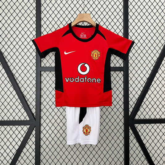 Manchester United Retro Kit Niños Local 2002/04