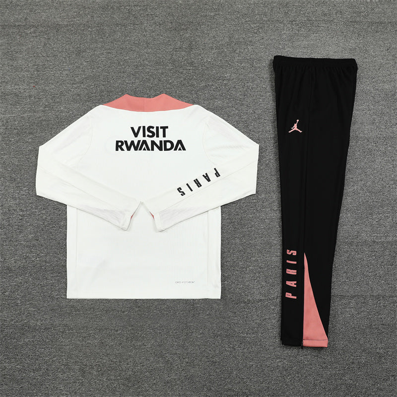 Buzo Completo PSG Blanco Rosado Edición Jordan