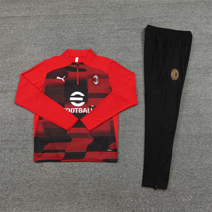 Buzo Completo AC Milán Diseño Rojo