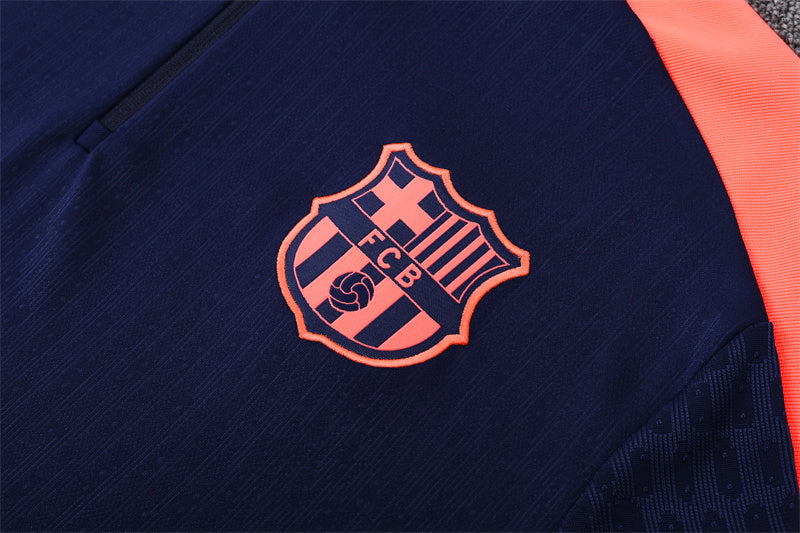 Buzo Completo FC Barcelona Azul Rosado
