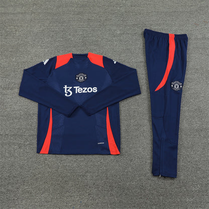 Buzo Completo Manchester United Azul Rojo