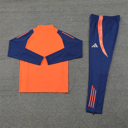 Buzo Completo Manchester United Naranja Azul