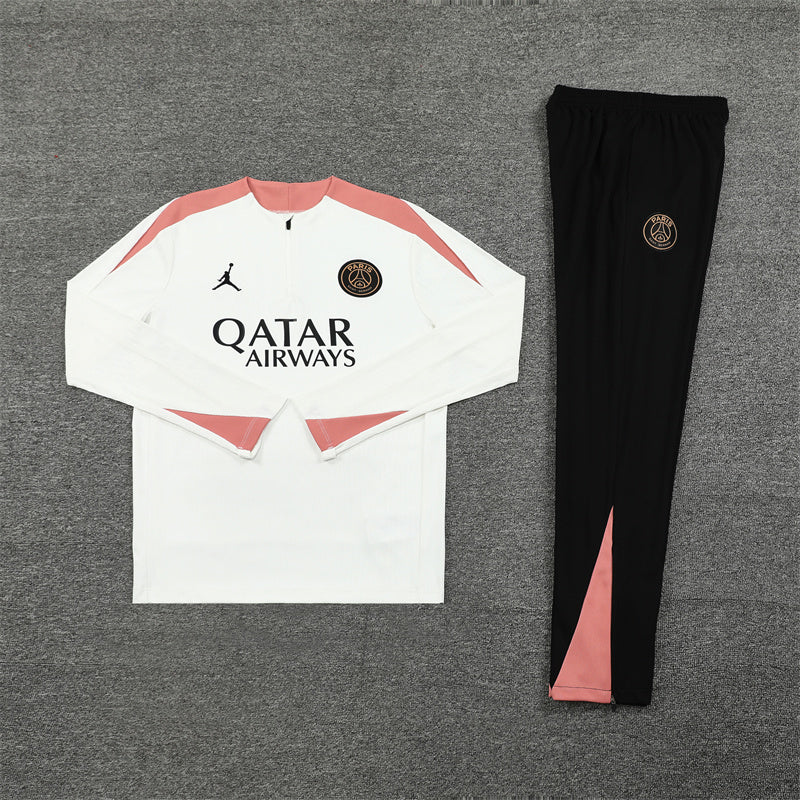 Buzo Completo PSG Blanco Rosado Edición Jordan