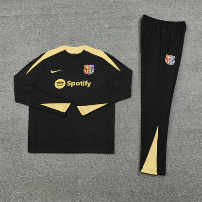 Buzo Completo FC Barcelona Negro Dorado