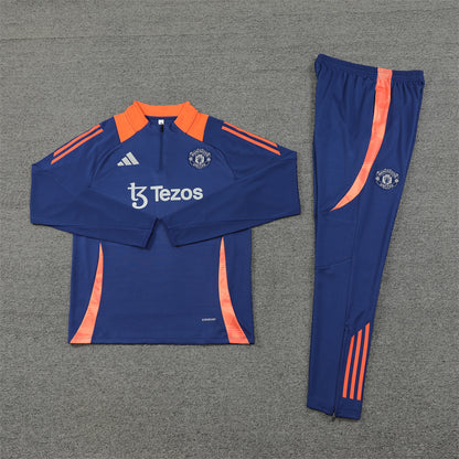 Buzo Completo Manchester United Azul Naranjo