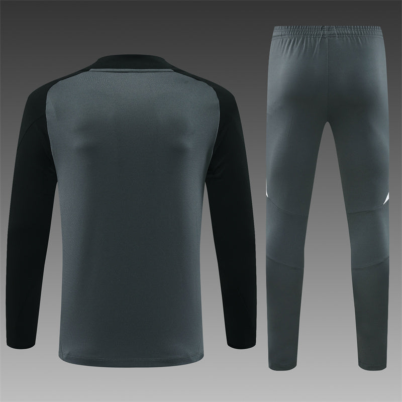 Buzo Completo con Cierre Manchester United Gris Diseño Rojo
