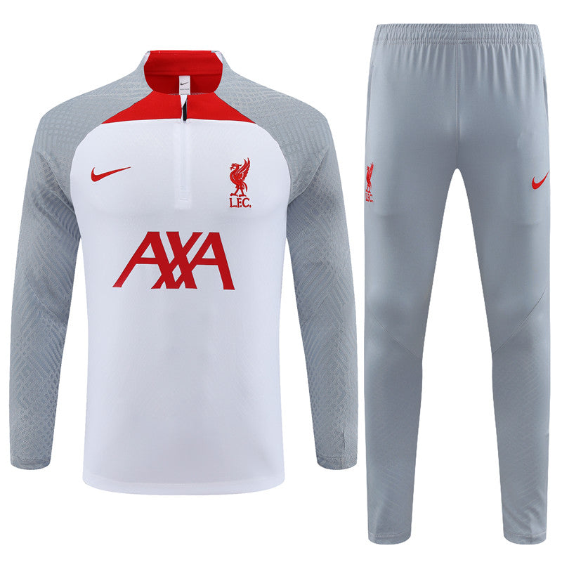 Buzo Completo Liverpool Blanco Gris y Rojo