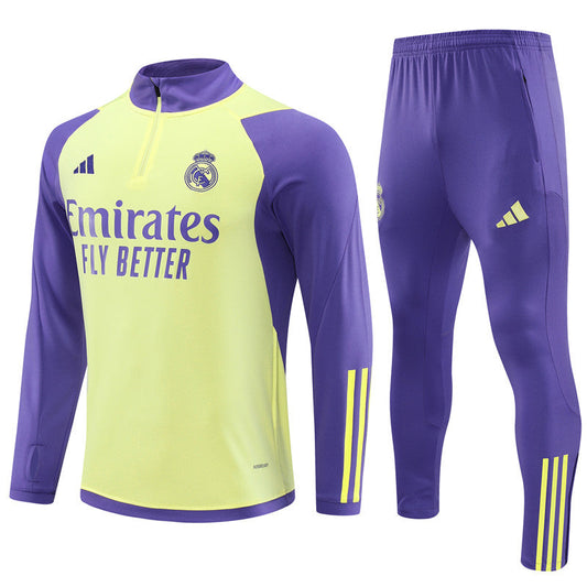 Buzo Completo Real Madrid Amarillo Morado