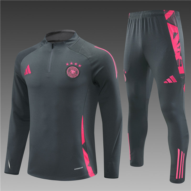 Buzo Completo Alemania Gris Rosado