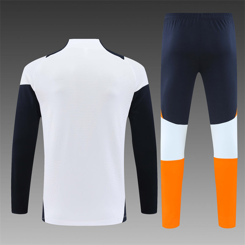 Buzo Completo Real Madrid Blanco Diseño Azul