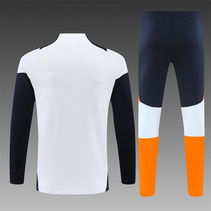 Buzo Completo Real Madrid Blanco Diseño Azul