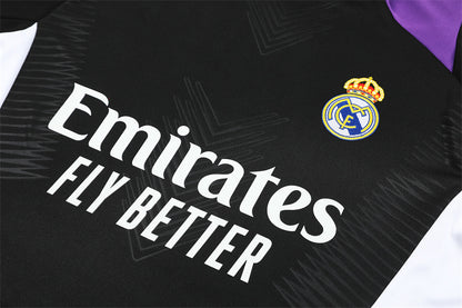 Buzo Completo Real Madrid Negro Morado