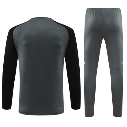 Buzo Completo Manchester United Gris Diseño Rojo