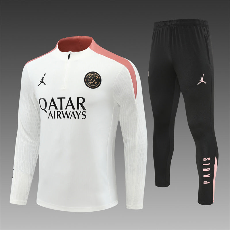Buzo Completo PSG Blanco Rosado Edición Jordan