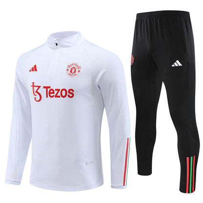 Buzo Completo Manchester United Blanco Negro