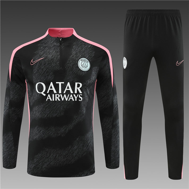 Buzo Completo PSG Negro Rosado