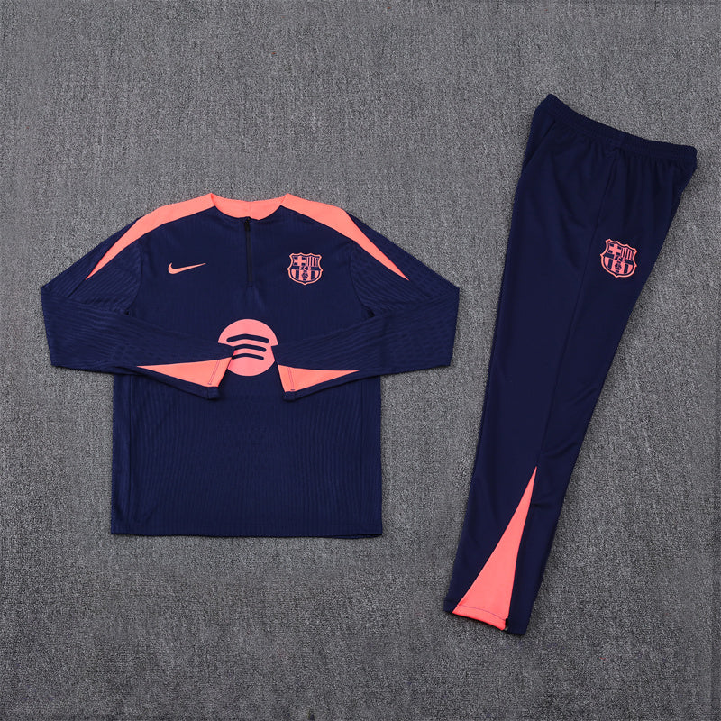 Buzo Completo FC Barcelona Azul Rosado
