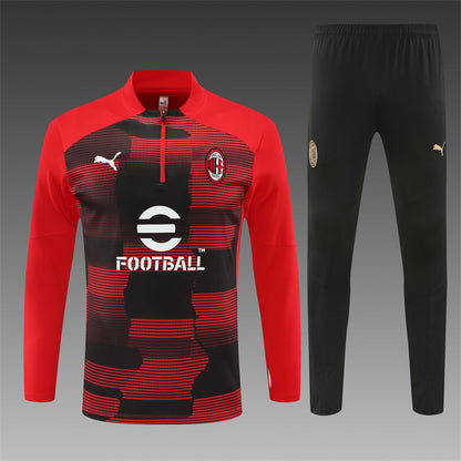 Buzo Completo AC Milán Diseño Rojo