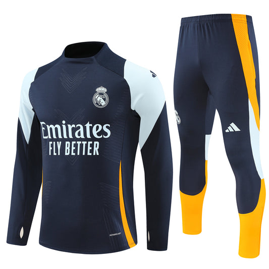 Buzo Completo Real Madrid Azul Diseño Blanco