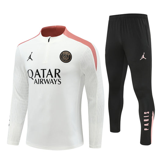 Buzo Completo PSG Blanco Rosado Edición Jordan