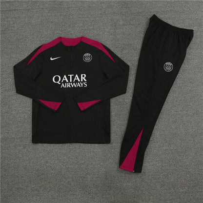 Buzo Completo PSG Negro Burdeo