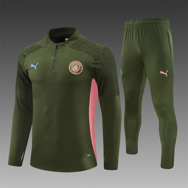 Buzo Completo Manchester City Diseño Verde Oscuro