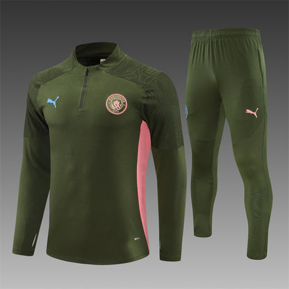 Buzo Completo Manchester City Diseño Verde Oscuro