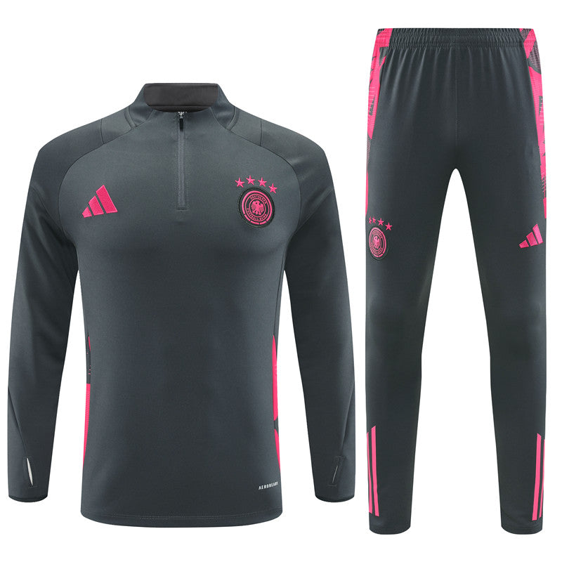Buzo Completo Alemania Gris Rosado