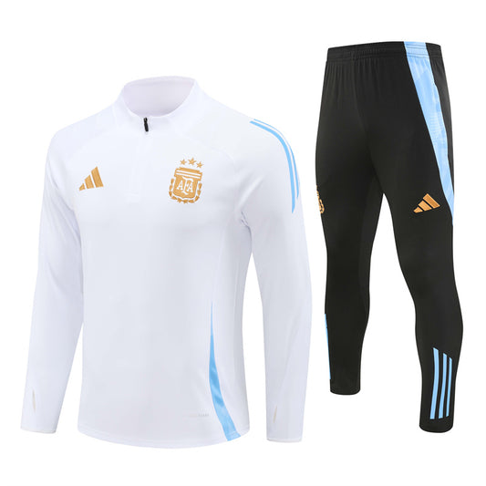 Buzo Completo Argentina Blanco Negro