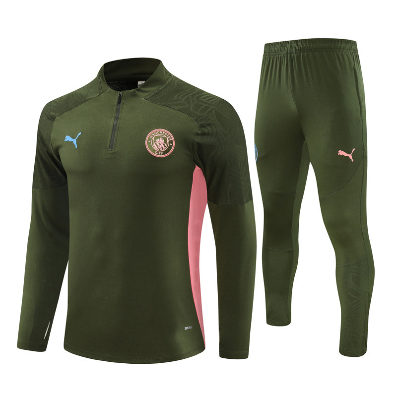 Buzo Completo Manchester City Diseño Verde Oscuro