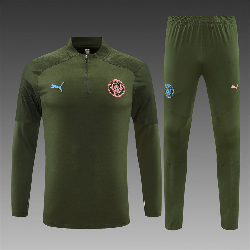 Buzo Completo Manchester City Diseño Verde Oscuro