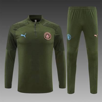 Buzo Completo Manchester City Diseño Verde Oscuro