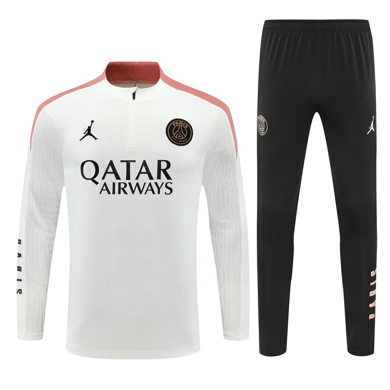 Buzo Completo PSG Blanco Rosado Edición Jordan