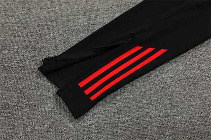 Buzo Completo Manchester United Negro Rojo Detalles