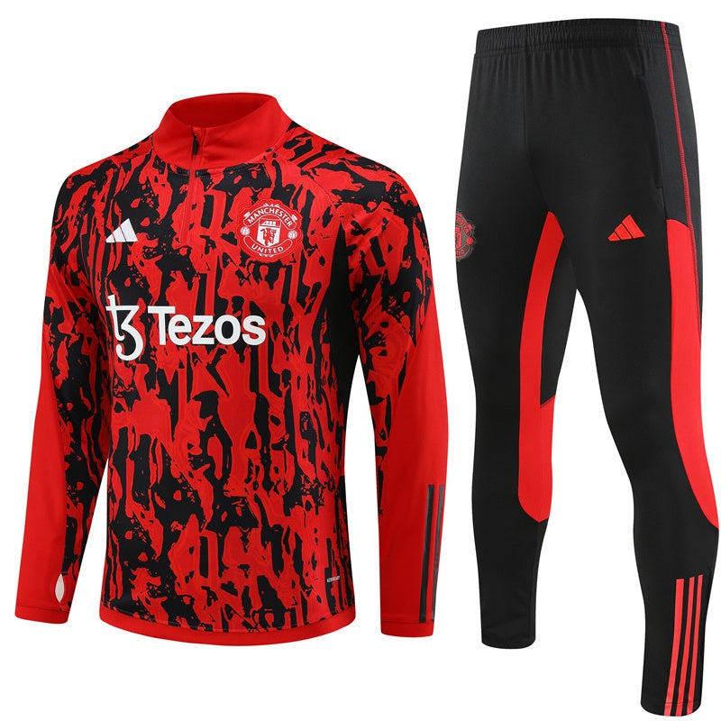 Buzo Completo Manchester United Rojo Detalles