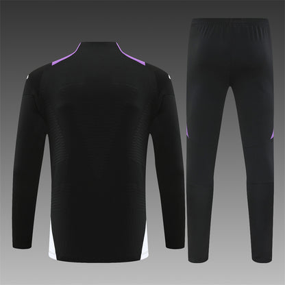Buzo Completo Real Madrid Negro Morado