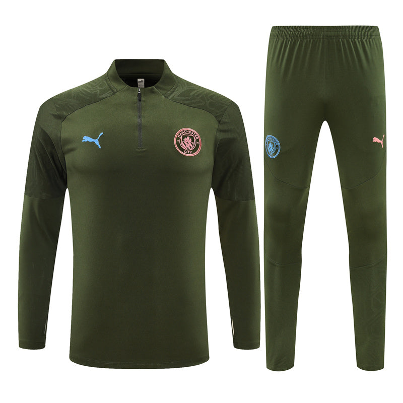 Buzo Completo Manchester City Diseño Verde Oscuro