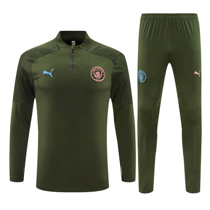 Buzo Completo Manchester City Diseño Verde Oscuro