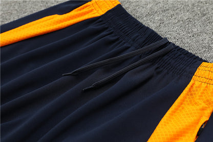 Buzo Completo Real Madrid Blanco Diseño Naranja