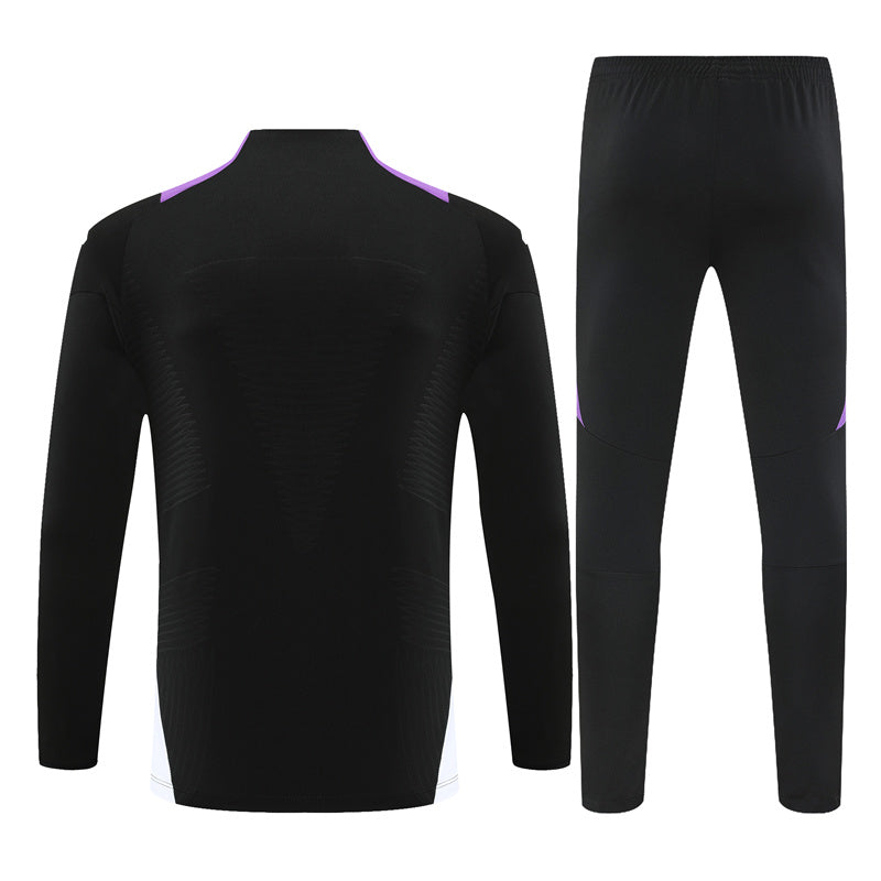 Buzo Completo Real Madrid Negro Morado
