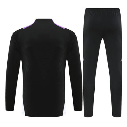 Buzo Completo Real Madrid Negro Morado