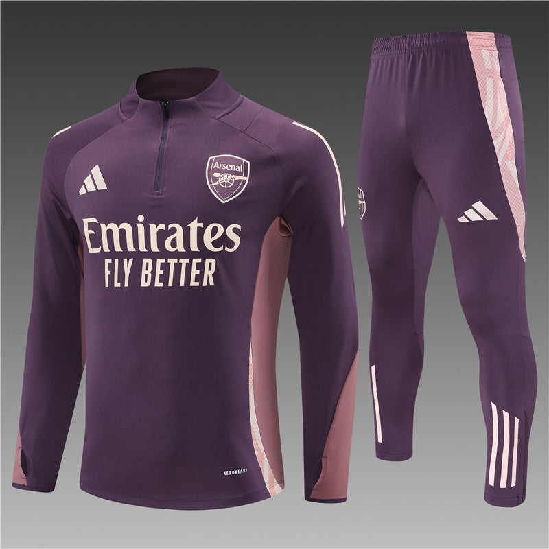 Buzo Completo con Cierre Arsenal Morado Rosado